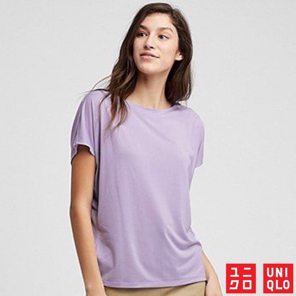 Uniqlo periwinkle lilac batwing tee